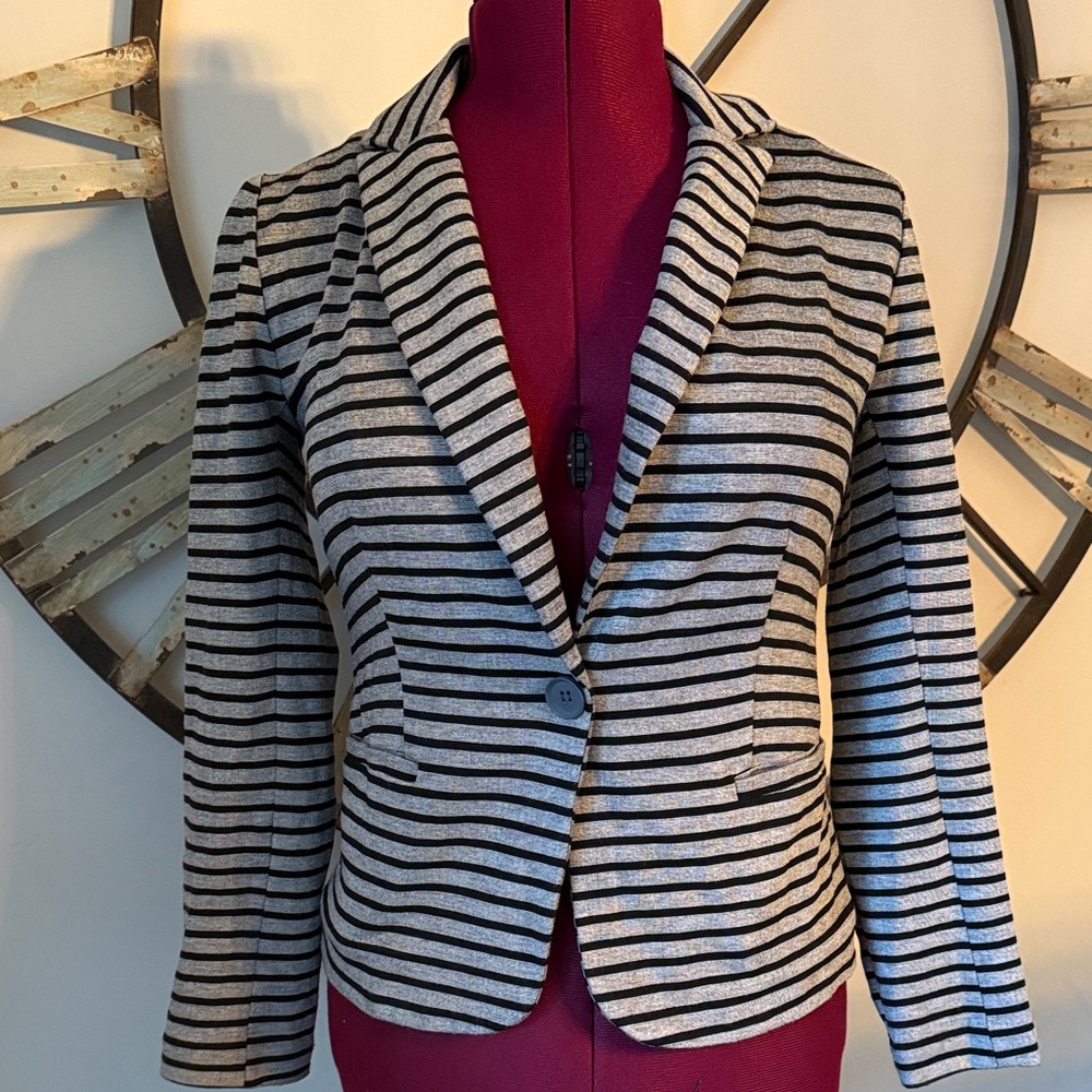 Striped Black and Gray Jacket